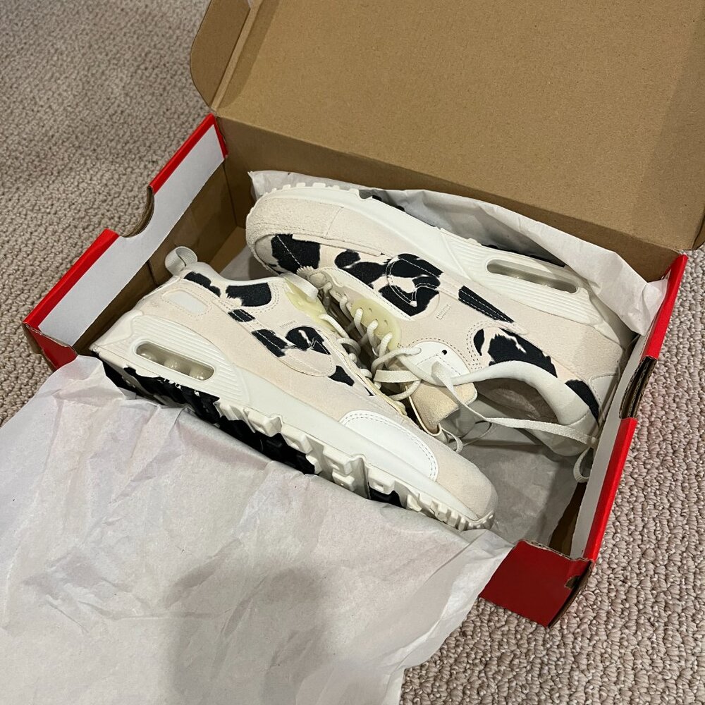 Nike Air Max 90 Futura Cow Print Women's Sz 8.5 BNIB Deadstock - Picture 2 of 13